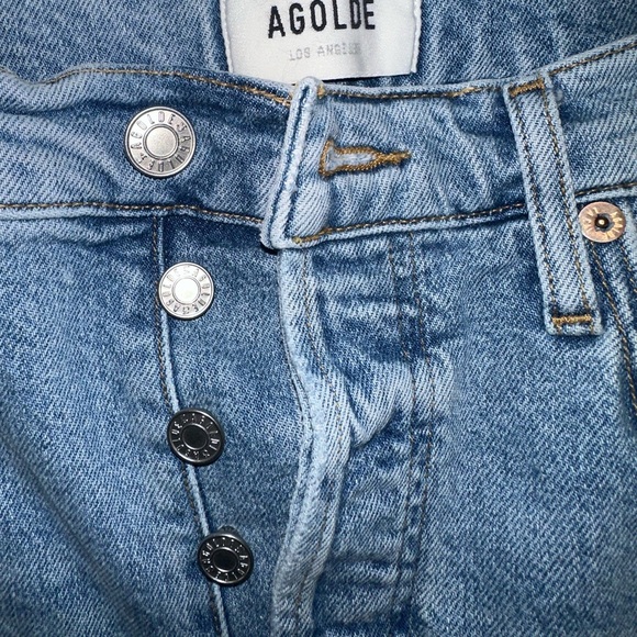 Agolde Riley High Rise Straight Crop in Dynamic - Picture 2 of 5